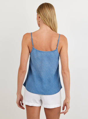 Bella Dahl Clean Cami Top in Indigo Harbor Wash