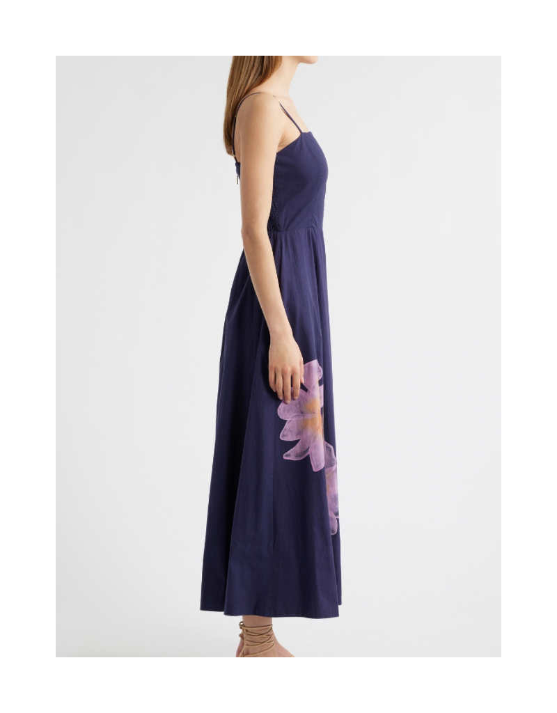 Cleobella Riley Ankle Dress in Moresco in Navy Print