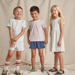 Coop Kids by Pink Chicken Sunny Ruffle Dress in Sailboats
