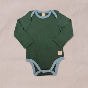 Pink Chicken Baby Wonder Bodysuit in Pine