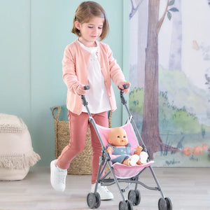 Corolle Umbrella Stroller in Pink Stripe