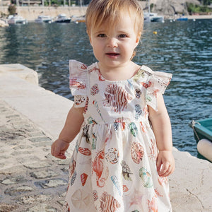 Pink Chicken Baby Liv Dress Set in Watercolor Shells