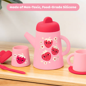 Tiger Tribe Strawberry Patch Silicone Tea Set