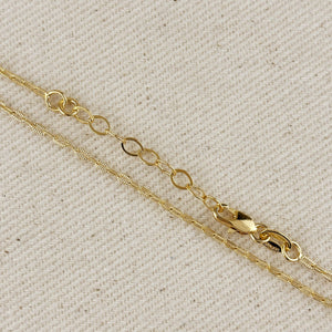 GoldFi - 18k Gold Filled Mini Diamond Cut Paperclip Chain