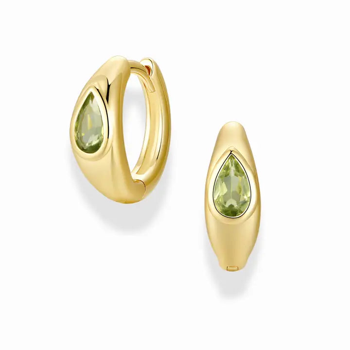Mod + Jo Tally Pear Huggie Hoops