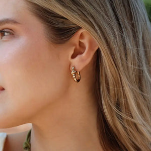 Mod + Jo Karina Knot Hoops in Gold