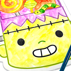 OOLY Playful Painters Trick or Treat Easy Watercolor Painting