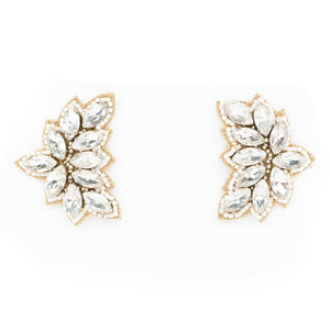 Beth Ladd Crosby Studs in Crystal/Silver