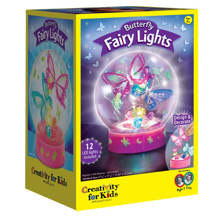 Faber-Castell Butterfly Fairy Lights Globe DIY Craft Kit For Kids