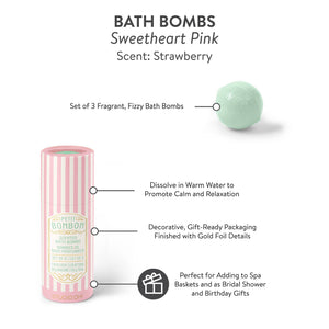 Studio Oh! Petit Bonbon Sweetheart Pink Bath Bombs