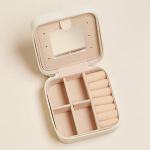 Frem NYC Floral Travel Jewelry Box with Mirror in La Dolce Vita Stripe