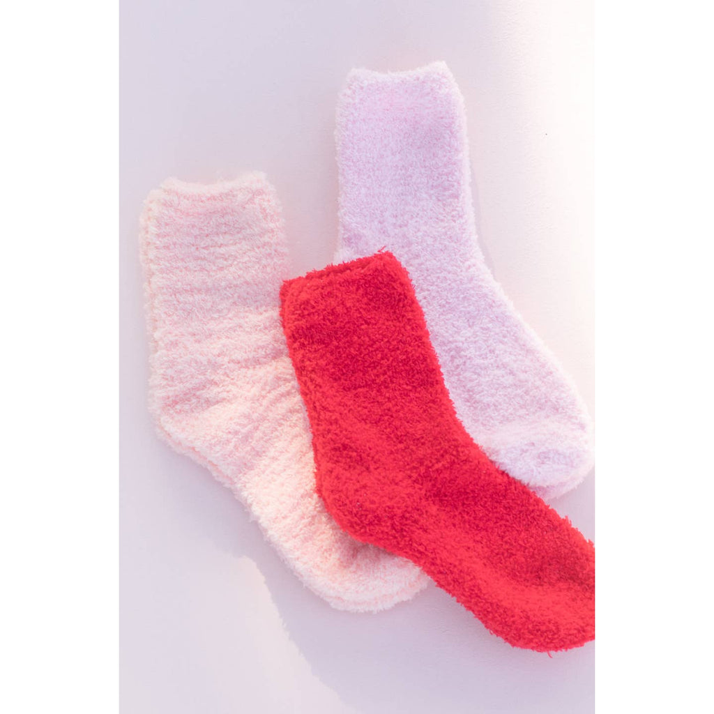 Space 46 Adult Valentine's Fuzzy Socks - Multiple Colors!