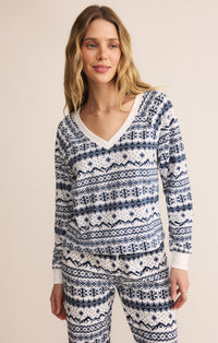 Z Supply Slopes Fairisle Top in Vanilla Ice