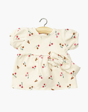 Minikane Faustine Dress with Headband in Cherries
