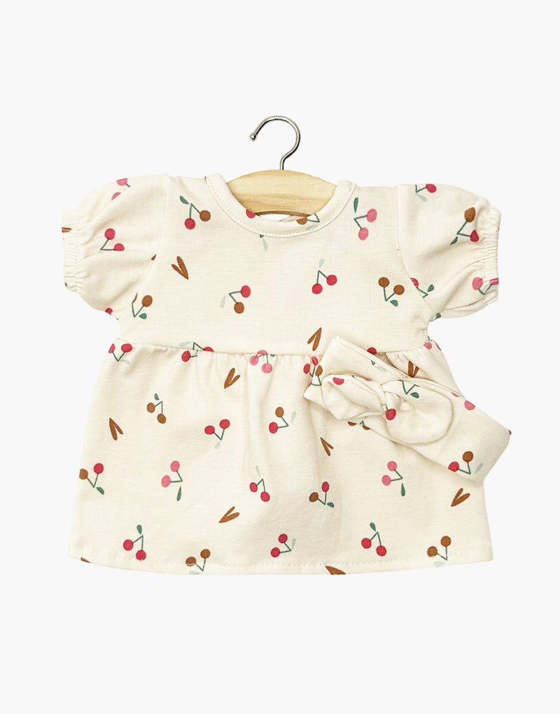 Minikane Faustine Dress with Headband in Cherries