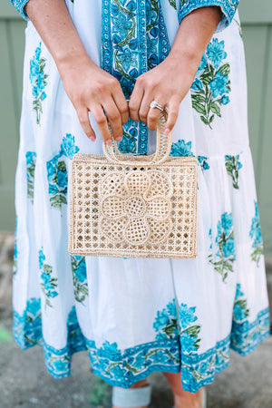 Victoria Dunn Seabrook Mini Purse in Iraca Palm