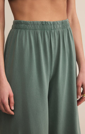 Z Supply Scout Jersey Flare Pant in Hunter Green
