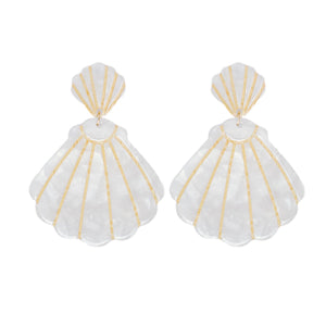 St. Armands White Tortoise Statement Shell Earrings