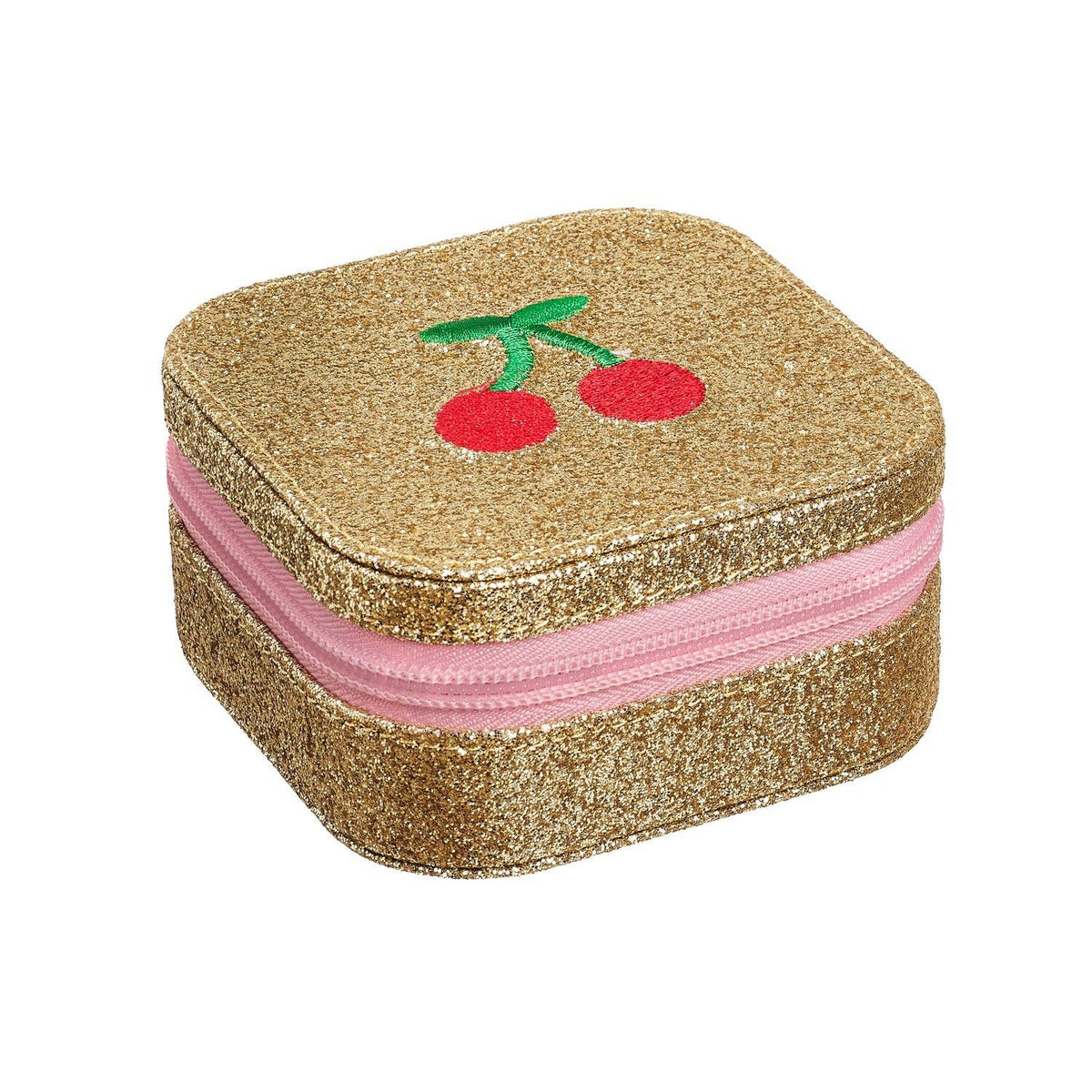Rockahula Cherry Dreams Glitter Square Jewellery Box