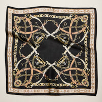 Frem NYC Classic Equestrian Chain Satin Scarf - Multiple Colors!