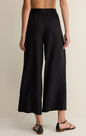 Z Supply Scout Linen Flare Pant in Black