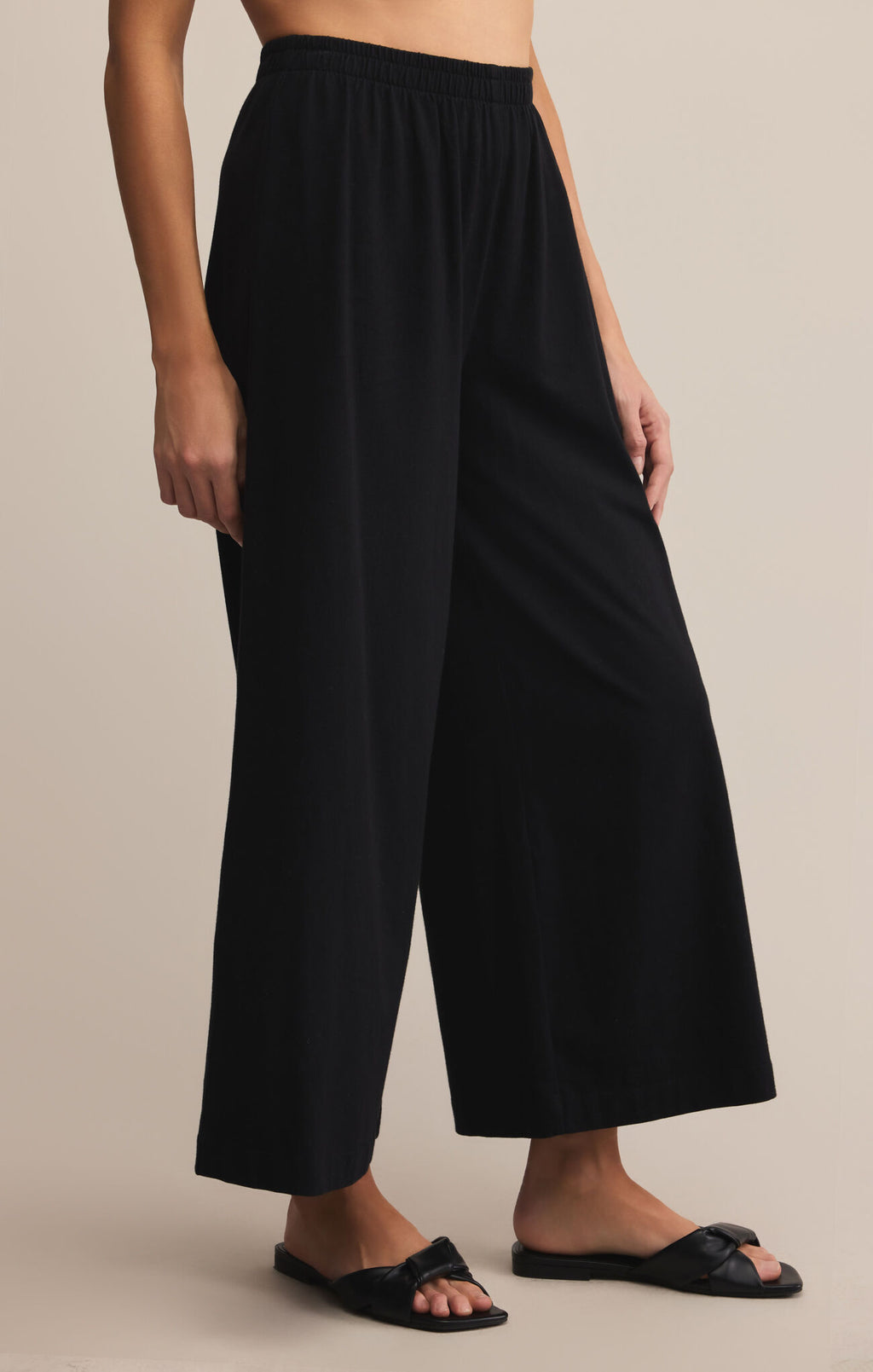 Z Supply Scout Jersey Flare Pant in Black