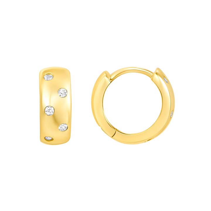 LeMel Charlotte CZ Dome Huggies