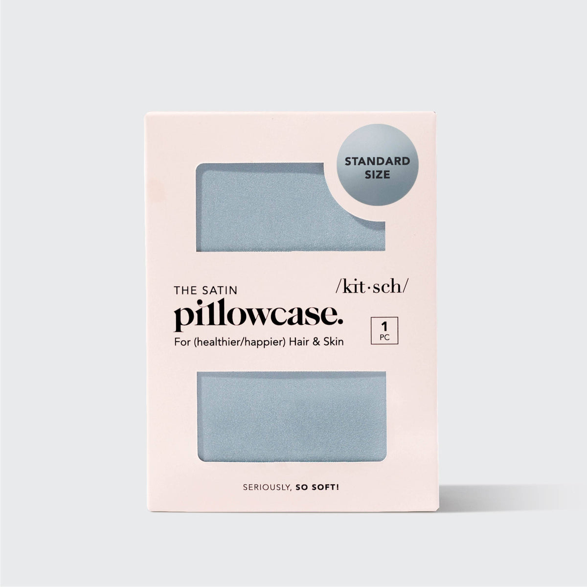 KITSCH Satin Pillowcase Standard in Haze Blue