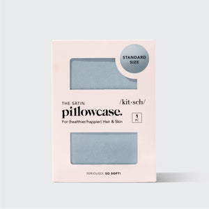 KITSCH Satin Pillowcase Standard in Haze Blue