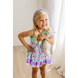 Cheeky Plum Beaded Headband in Mermaid Dreams