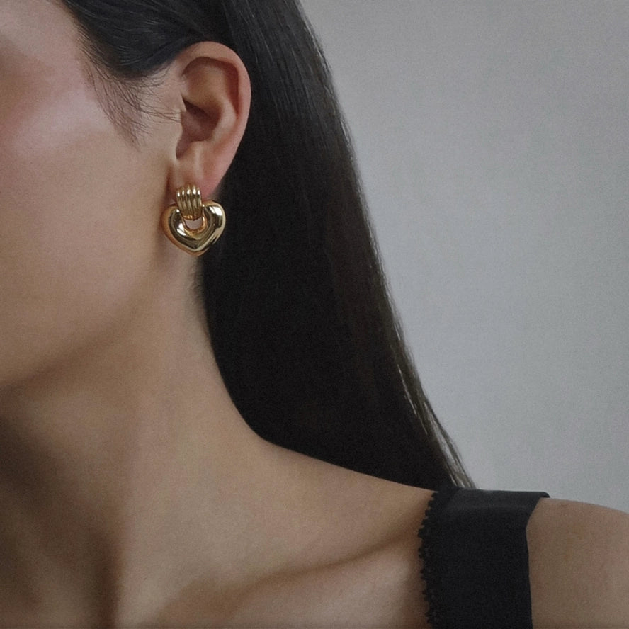 Mod + Jo Lydia Statement Heart Earrings