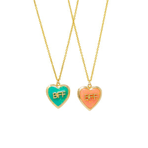 Zomi Gems Girls Best Friends Bff Heart Locket Necklace Set