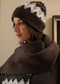 Favorite Daughter The Fairisle Beanie in Ganache