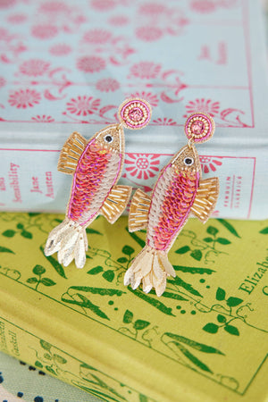 Beth Ladd Collections - Fancy Fish Earrings in Pink