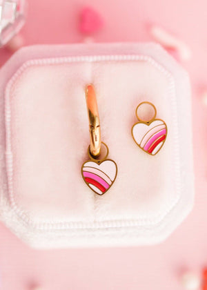 Pierced Co Rainbow Heart Charms