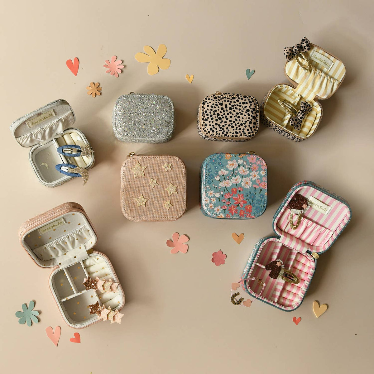 Rockahula Confetti Glitter Silver Mini Jewellery Box