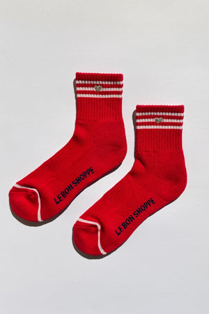 Le Bon Shoppe Embroidered Heart Girlfriend Socks in Multiple Colors