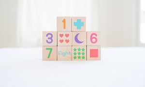 Bannor Toys Number + Shapes Wooden Block Set
