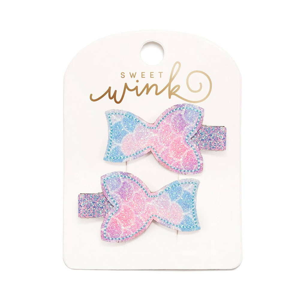 Sweet Wink Hair Clip Set in Mermaid Tail