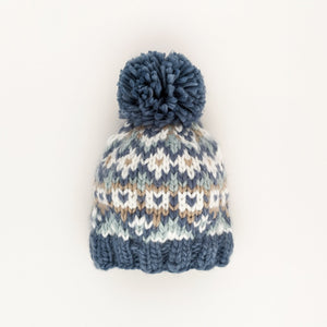 Huggalugs Beanie Hat in Slate Fairisle