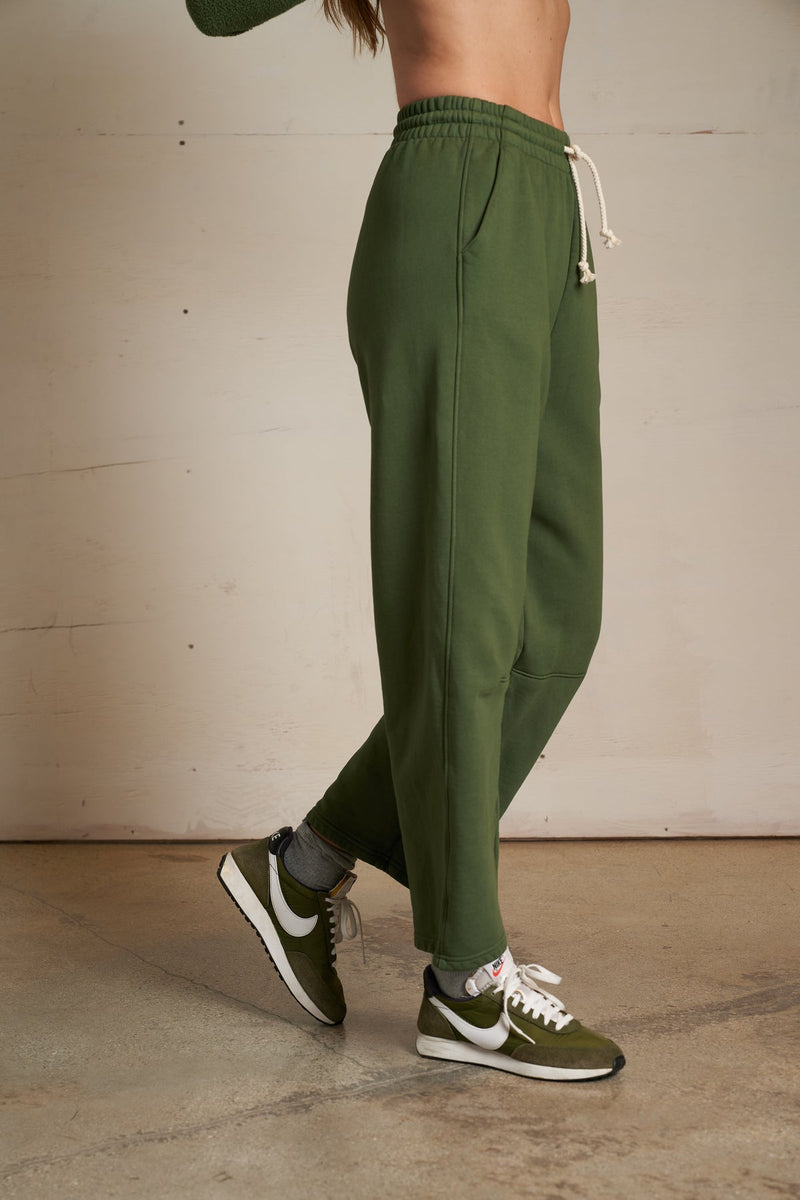 perfectwhitetee Fallon Sweatpant in Fern Green