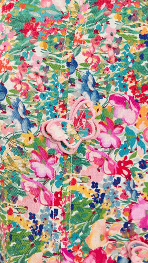 Farm Rio Peasant Floral Maxi Skirt in Off-White Butterflies