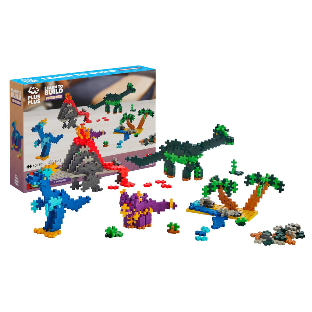 Plus-Plus Learn to Build Set in Dinosuars