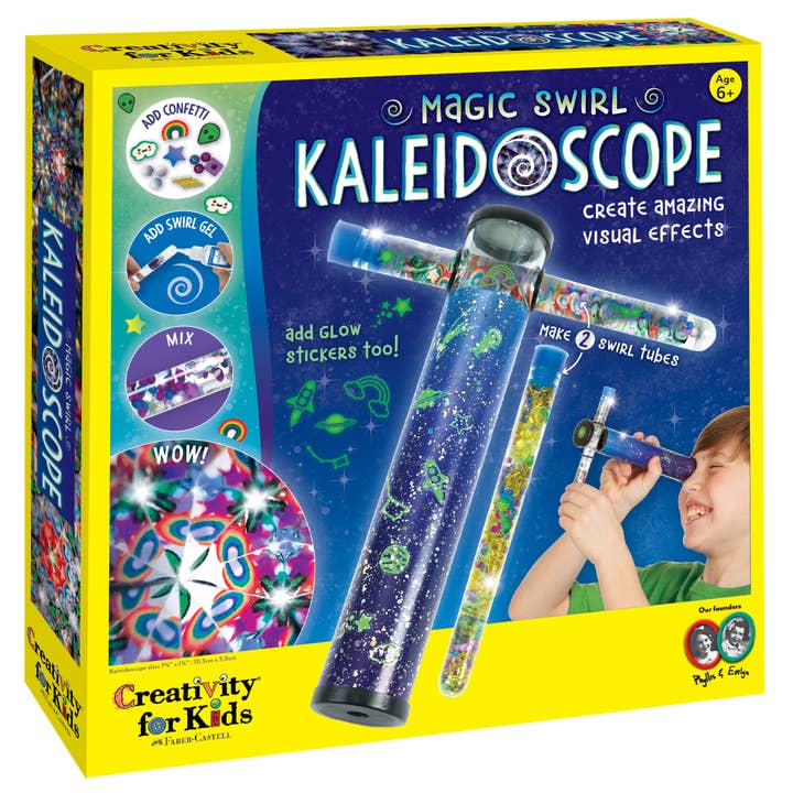 Faber-Castell Make Your Own Magic Swirl Kaleidoscope Craft Kit For Kids