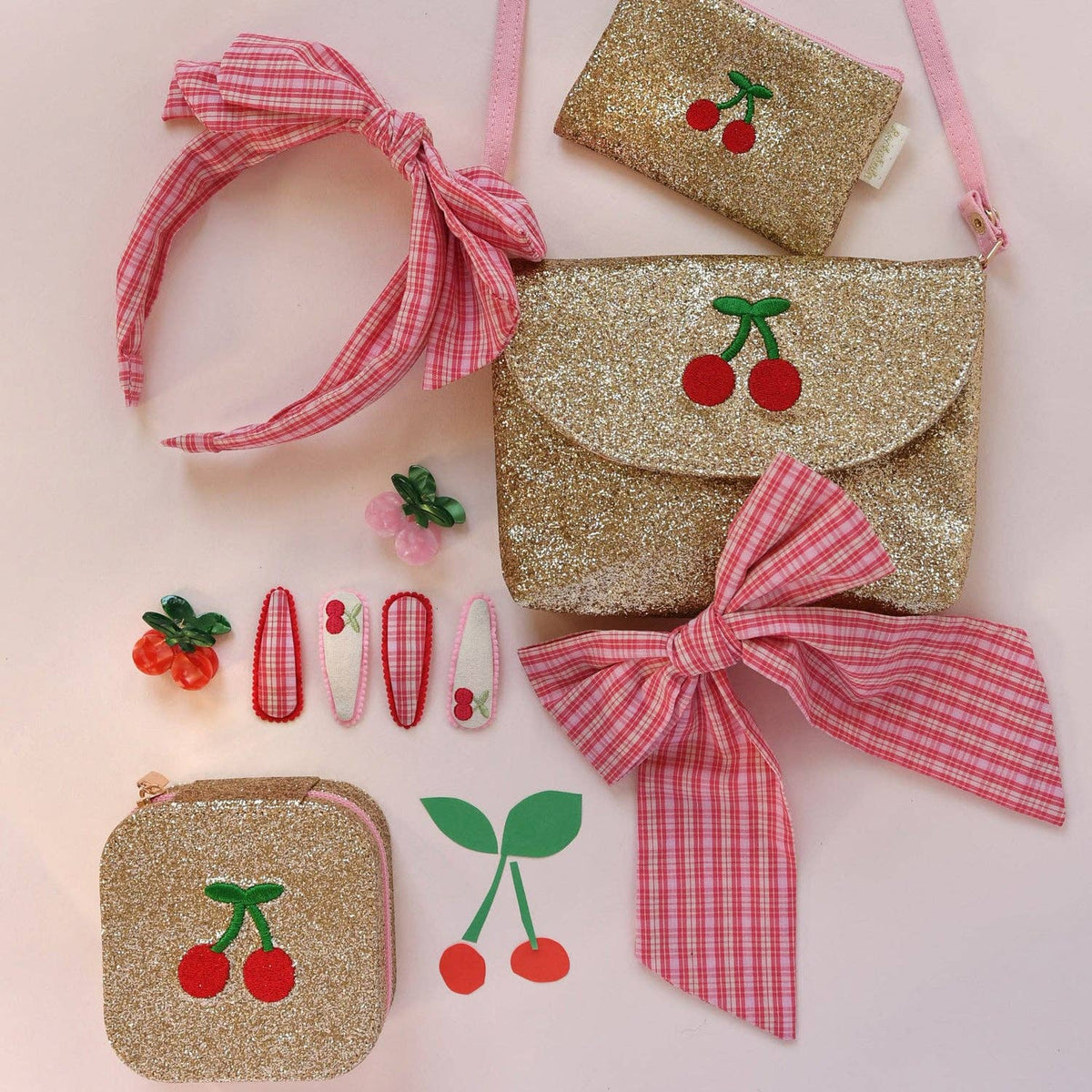 Rockahula Cherry Dreams Glitter Square Jewellery Box
