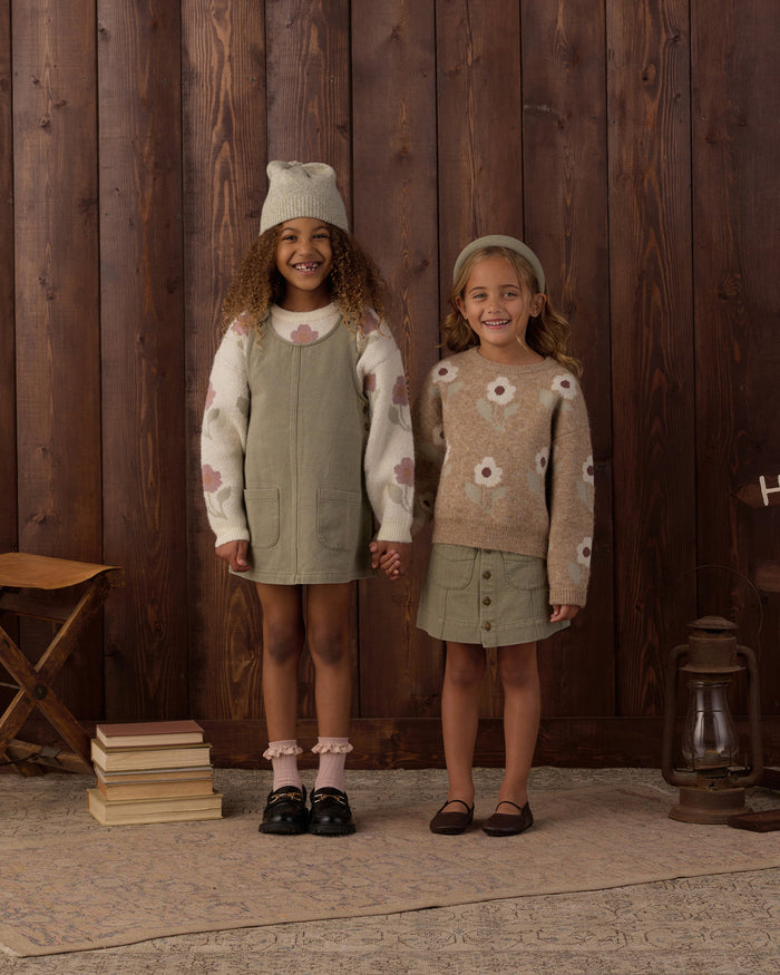 Rylee + Cru Aspen Sweater in Ivory Flower