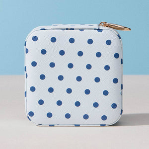 Sensibling Corp. Polka Dot Pattern Print Portable Square Jewelry Box