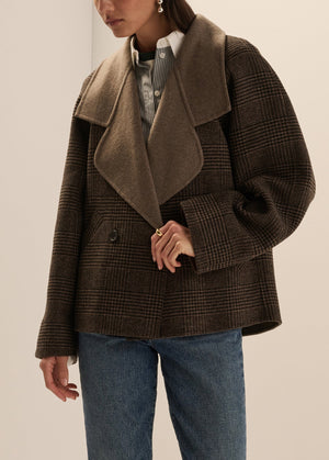 Favorite Daughter The Cameron Coat in Ganache Houndstooth