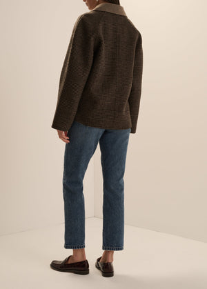 Favorite Daughter The Cameron Coat in Ganache Houndstooth