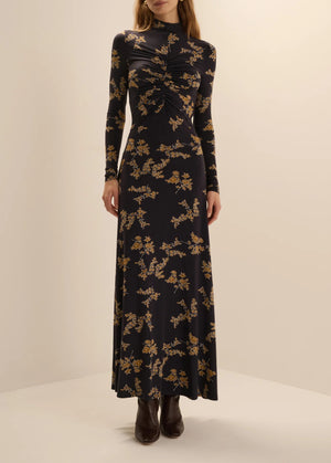 Favorite Daughter Lucia Dress in Navy Vine Floral
